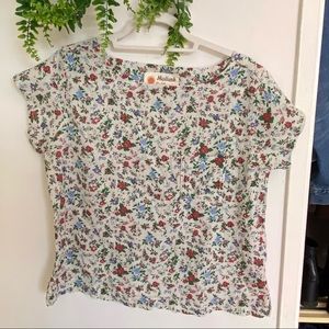 Floral Rose Short Sleeve Top